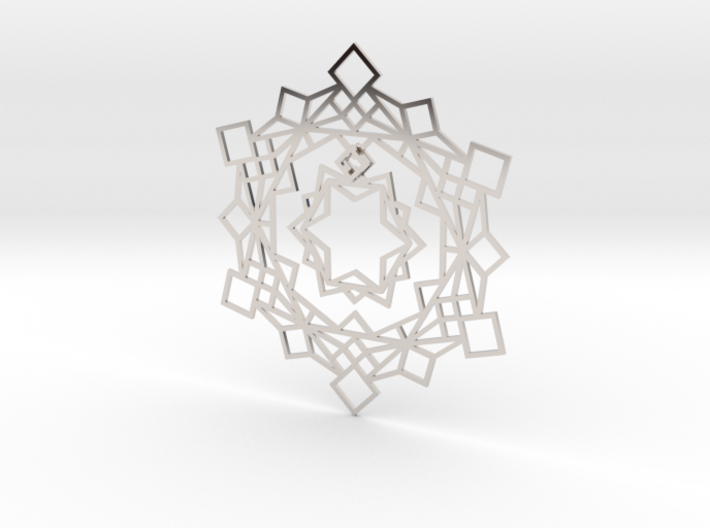 Squares Snowflake Ornament 3d printed