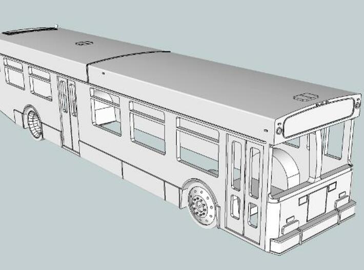 NFI D40LF MBTA style 3d printed Front view showing different front door design.