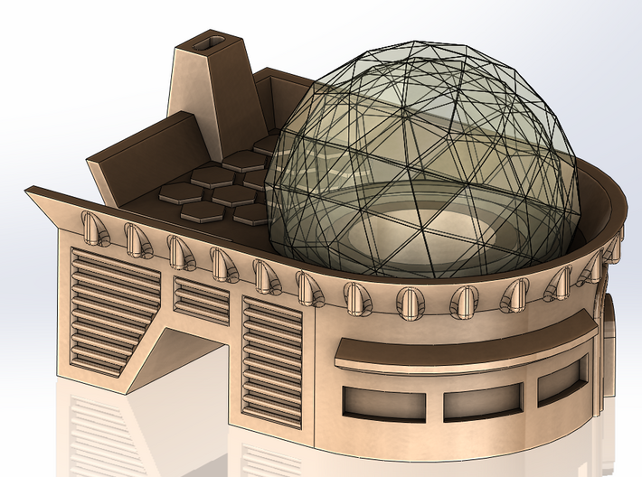 RADAR BASE BUILDING 3d printed Geo Dome - See Other File