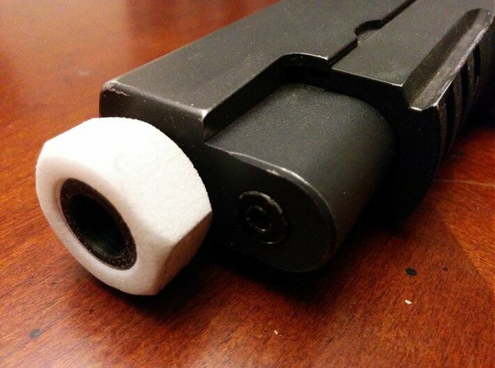 Nut Job 14mmx1 Positive Airsoft Muzzle Tip 3d printed 
