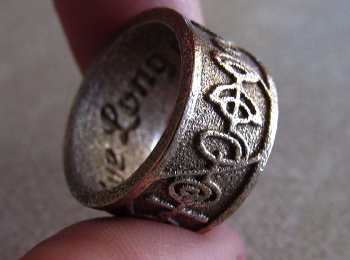 "Live Long & Prosper" Ring - Embossed Style 3d printed Pictured: Stainless Steel