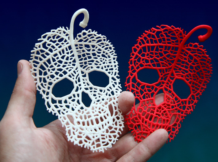Leaf Skeleton Ornament 3d printed 
