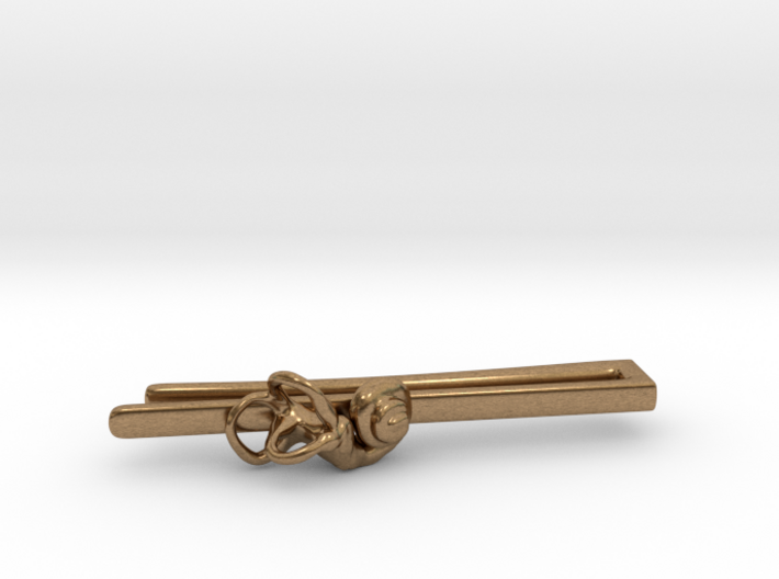 Anatomical Tie Clip with (Right) Cochlea 3d printed