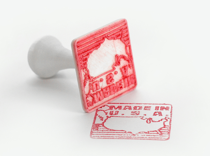 Made In USA Stamp 3d printed