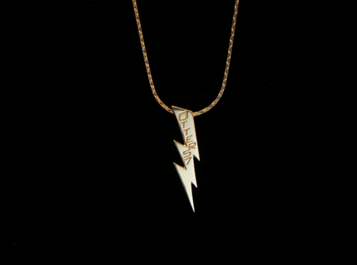 Otter Bolt -2 3d printed Pendent only / will fit 3mm necklace