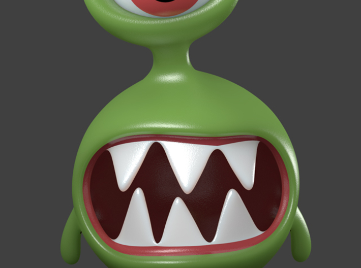 Alien monster toy character 3d printed How it would look as a rubber toy