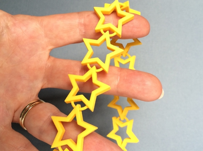 Star Necklace 3d printed Detail of Star Link Bracelet