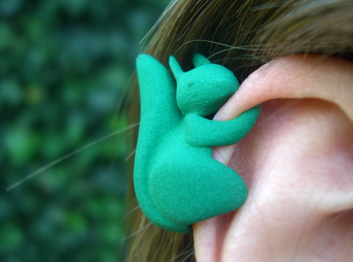 Ear Squirrel - ear cuff (right) 3d printed this one is to be worn on your right ear!