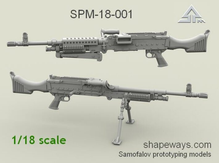 1/18 SPM-18-001 m240 machine gun 3d printed