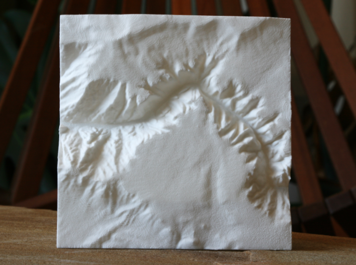 4'' Black Canyon of the Gunnison, CO, WSF 3d printed Overhead view of 4" model