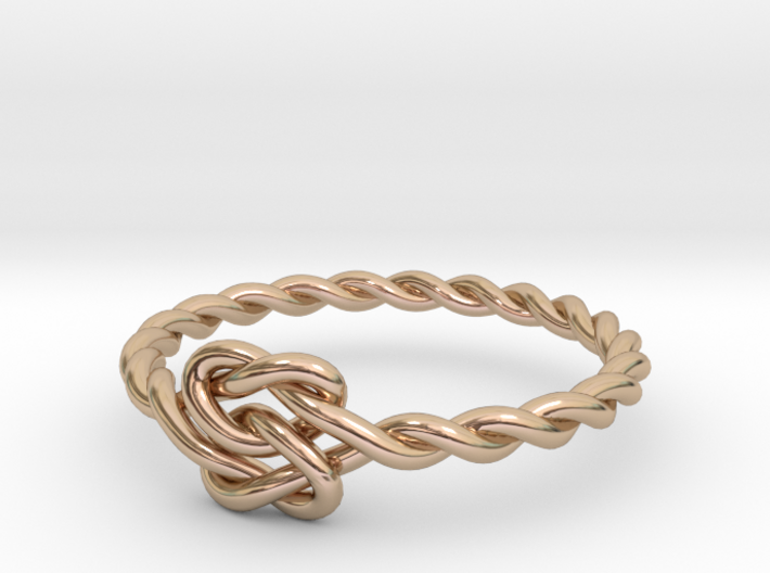 True Lover's Knot Ring - Size 6 1/2 3d printed
