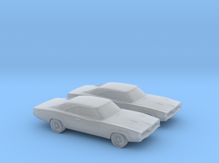 1/160 2X 1969 DODGE CHARGER 3d printed
