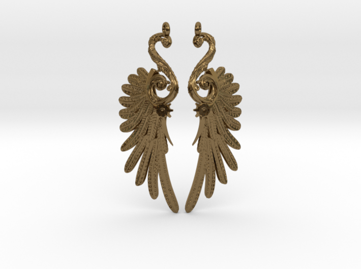 Imperial Wings of Sovereignty Earrings 3d printed 