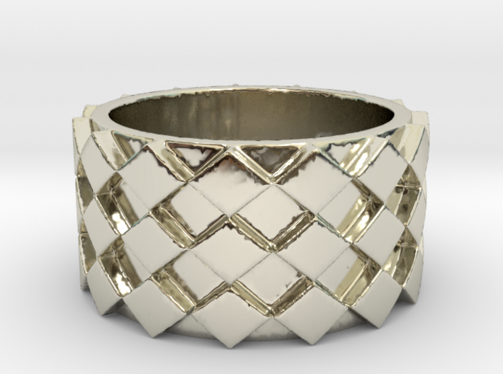 Futuristic Diamond Ring Size 5 3d printed
