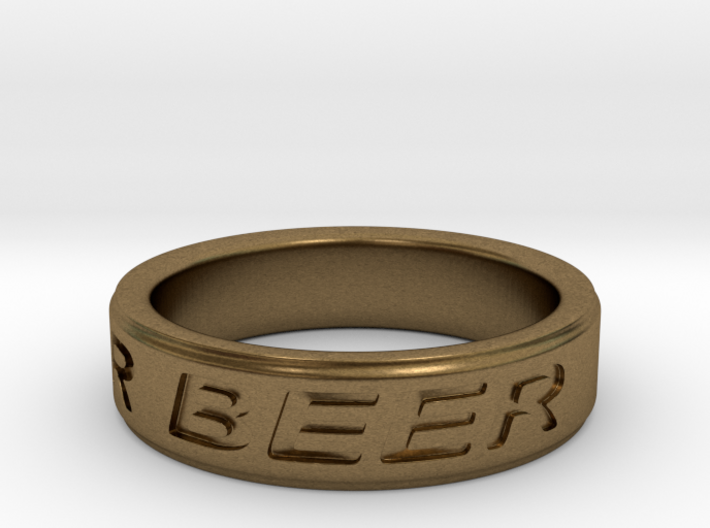 &quot;NEED FOR BEER&quot; Ring 3d printed