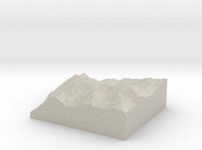 Model of Eagle Pass Mountain 3d printed