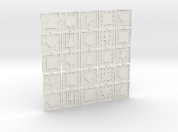 Take Two Shape And Texture Game For The Blind 3d printed
