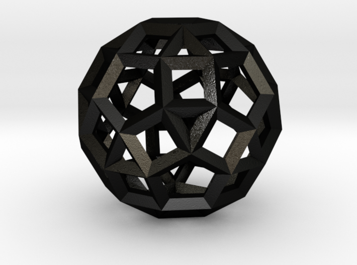 Rhombicosidodecahedron(Leonardo-style model) 3d printed