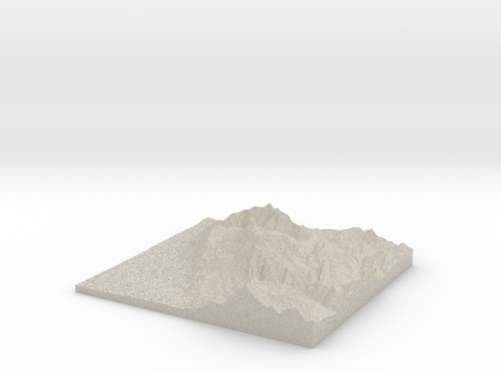 Model of Mt. Timpanogos Summit 3d printed