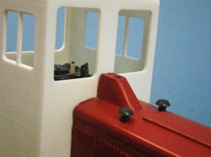 F Scale critter cab 3d printed Detail Showing Where to Cut the Body
