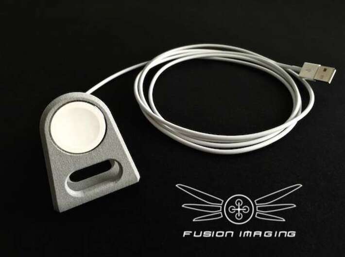 Apple Watch Charging Stand ''Loop' 3d printed Apple Watch Charging Stand ''Loop'(Metallic Plastic Pictured)