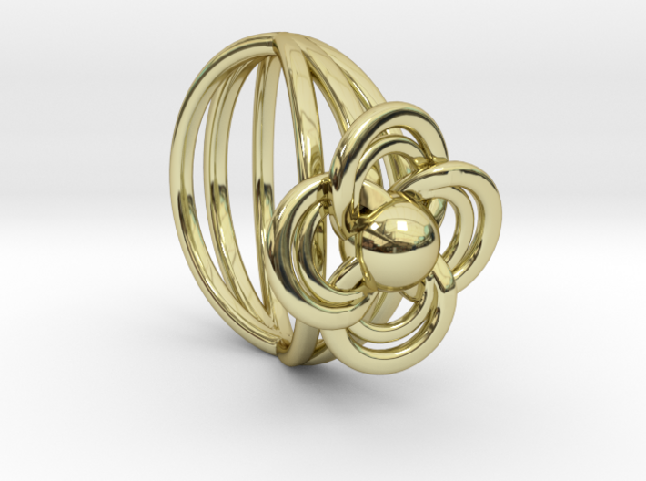 FlowerRing Size 53 3d printed