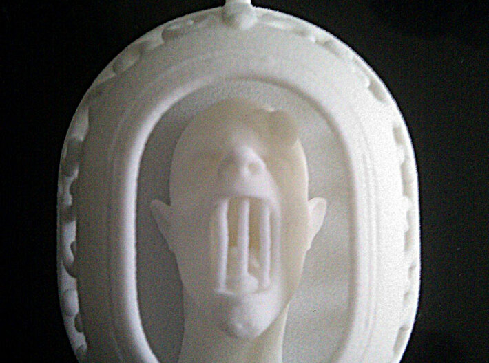 Silent Pendant 3d printed Printed: White Strong and Flexible