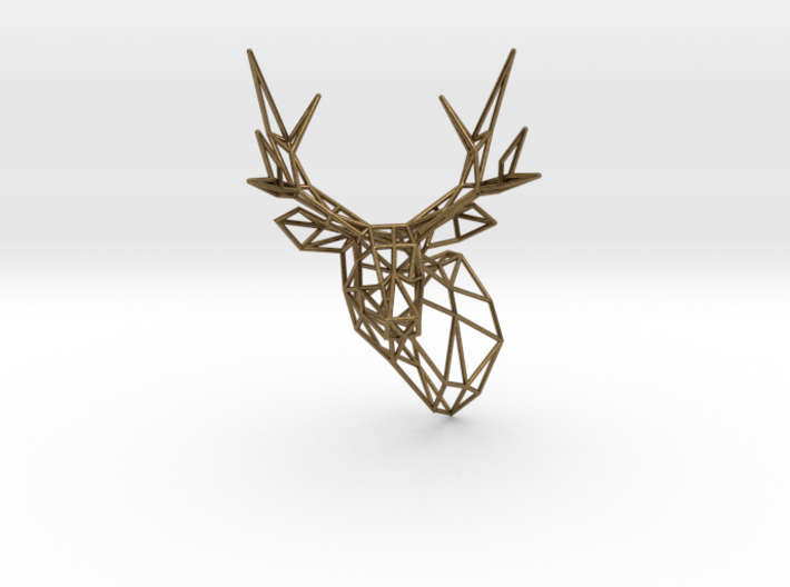 Small Stag Head 75mm Facing Left 1:12 Scale 3d printed