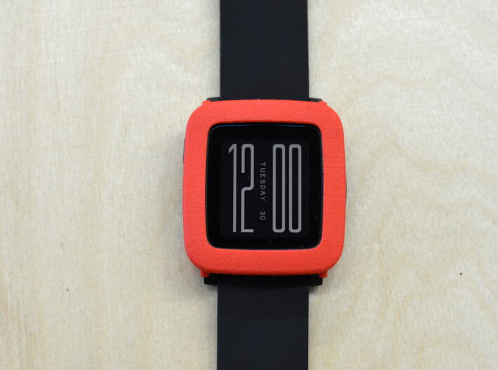 Pebble Time / Time 2 cover / bumper 3d printed Firetruck red 