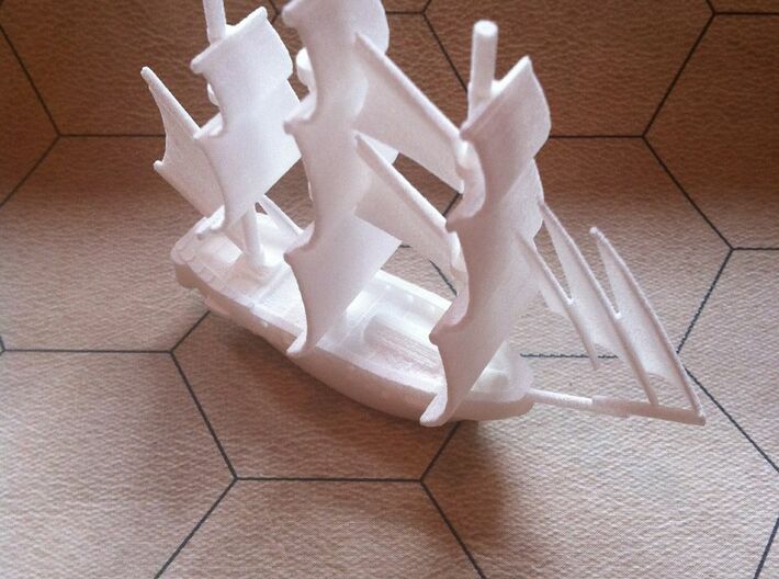HMS Surprise ~1/700 scale 3d printed Works great on 1.5&quot; hex/squares