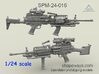 1/24 SPM-24-016 m249 MK48mod0 7,62mm machine gun 3d printed 