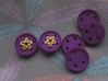 5/8" five-holed buttons (dozen) 3d printed star buttons printed in Violet S&F