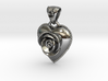 SILVER HEART ROSE 3d printed 