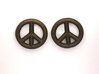 Peace&LoveCufflinks 3d printed 