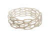 Porous Bracelet 3d printed in white strong and flexible polished