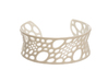 Bamboo Cuff 3d printed in White Strong & Flexible Polished
