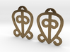 Adinkra Collection-Power Of Love Earrings (metals) 3d printed Adinkra symbol, "Odo nyera fie kwan", represents the power of love and faithfulness.