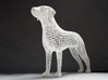 Wireframe dog 3d printed 