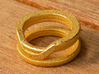 Balem's Ring1 - US-Size 5 1/2 (16.10 mm) 3d printed Ring 1 in polished gold steel (shown: size 6 1/2)