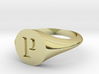 Letter P - Signet Ring Size 6 3d printed 
