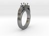16.50 Mm Heart Ring For 5.6 Mm Diamond 3d printed 