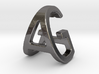 AG GA - Two way letter pendant 3d printed 