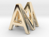 AM MA - Two way letter pendant 3d printed 