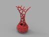 Voronoi Vase 3d printed Porcelain Gloss Red