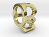 Two way letter pendant - BQ QB 3d printed 