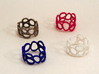 Rings and Things 3d printed coloured plastics and stainless steel