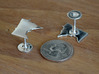 Utah State Cufflinks 3d printed Different state but shows quality and scale. Premium Silver shown.