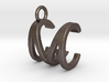 Two way letter pendant - CM MC 3d printed 