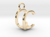 Two way letter pendant - CU UC 3d printed 