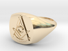 Masonic Past Master Ring W/ Diamond 3d printed 